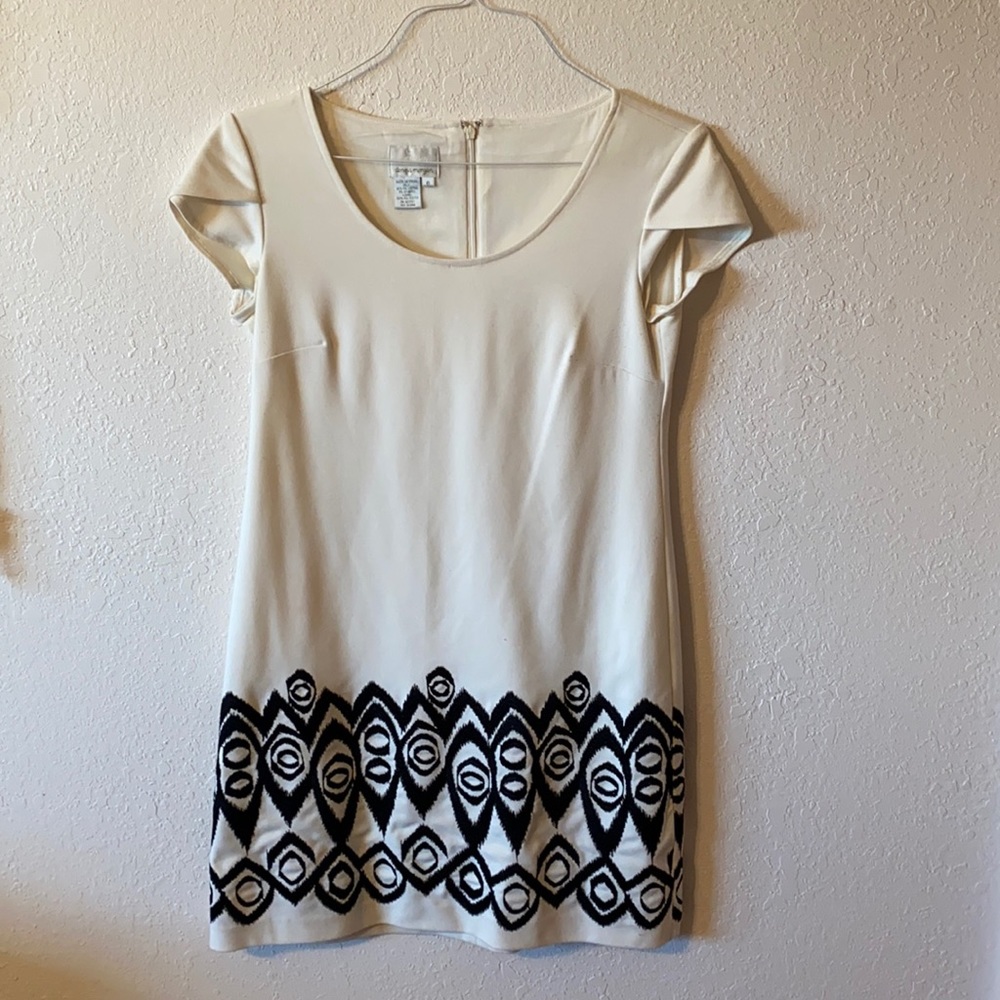 White & Black Business Casual Dress